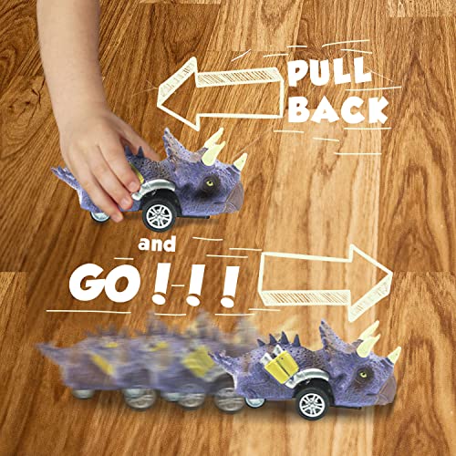 Pull Back Dinosaur Cars for Kids