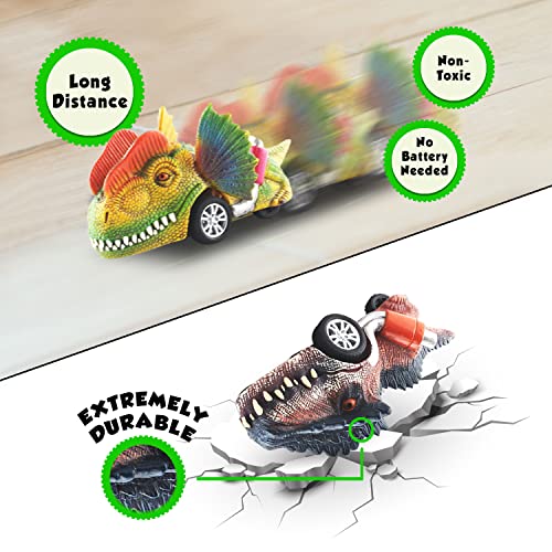 Pull Back Dinosaur Cars for Kids