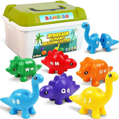 Dinosaur ABC Matching Letter Game for Kids - Pack of 26