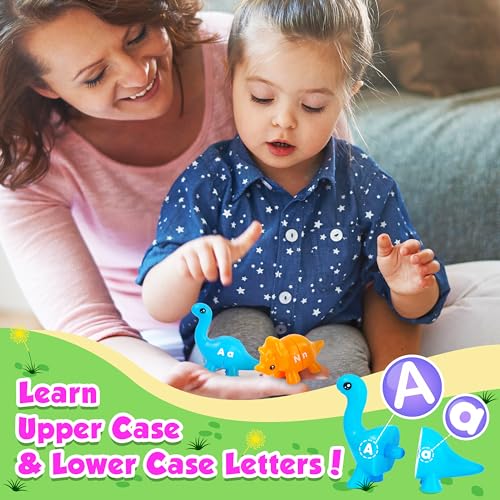 Dinosaur ABC Matching Letter Game for Kids - Pack of 26
