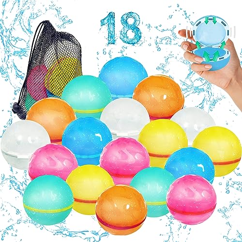 Bambibo Reusable Water Balloons for Kids - Pack of 18