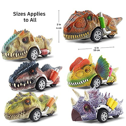 Pull Back Dinosaur Cars for Kids