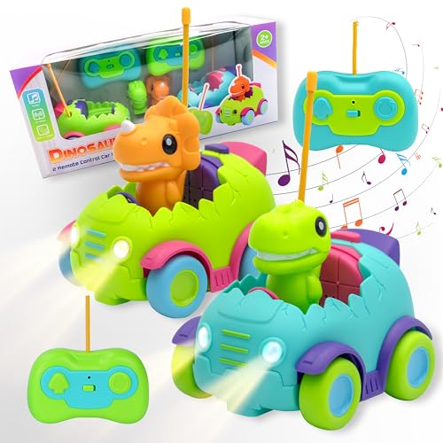 Dinosaur Remote Control Car for Toddlers- Pack of 2