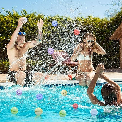 Magnetic Refillable Water Balloons with Mesh Bag PACK OF 12